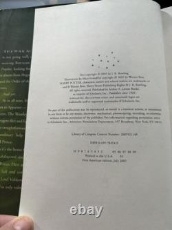 Ensemble complet de Harry Potter en édition reliée HC américaine 1ère édition TOUTES les impressions de 1ère pr
