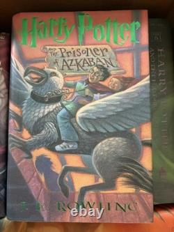 Ensemble complet de Harry Potter en édition reliée HC américaine 1ère édition TOUTES les impressions de 1ère pr