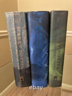 Ensemble complet de Harry Potter en édition reliée comprenant les premières éditions, 9 livres de JK Rowling