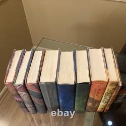 Ensemble complet de Harry Potter en édition reliée comprenant les premières éditions, 9 livres de JK Rowling