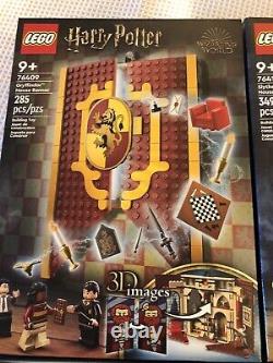 Ensemble complet de bannières de maison LEGO Harry Potter 4 (76409, 76410, 76411, 76412) NEUF