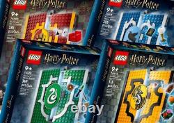 Ensemble complet de bannières des maisons de Poudlard LEGO Harry Potter 76409, 76410, 76411, 76412