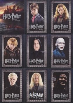 Ensemble complet de cartes de base 01-90 de Harry Potter et les Reliques de la Mort Partie 1 de 2010 avec étui