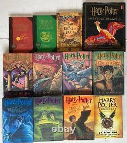 Ensemble complet de la série HARRY POTTER 1-8+4 JK ROWLING 12 livres 1ère édition HC/DJ