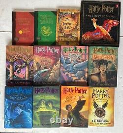 Ensemble complet de la série HARRY POTTER 1-8+4 JK ROWLING 12 livres 1ère édition HC/DJ