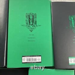 Ensemble complet de livres HARRY POTTER en reliure rigide vert Slytherin avec jaquettes 1-7