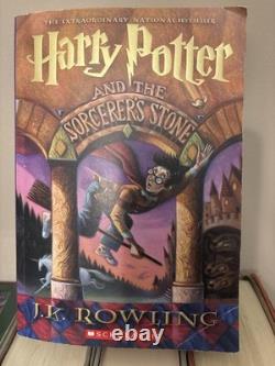 Ensemble complet de livres Harry Potter + cassettes audio de Jim Dale en édition reliée