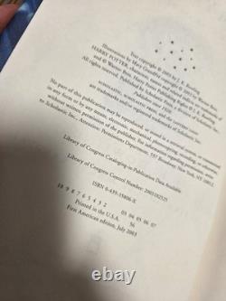 Ensemble complet de livres Harry Potter en couverture rigide 1-7 1ère édition + 3 livres supplémentaires + 2 bannières
