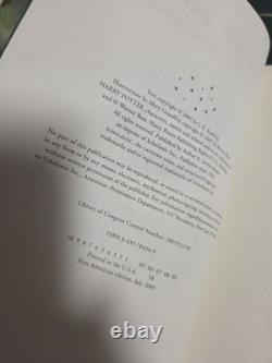 Ensemble complet de livres Harry Potter en couverture rigide 1-7 1ère édition + 3 livres supplémentaires + 2 bannières