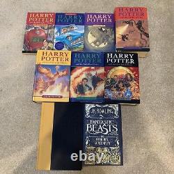 Ensemble complet de livres Harry Potter en couverture rigide et en livre de poche, Enfant maudit, Animaux fantastiques.