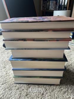 Ensemble complet de livres Harry Potter en reliure rigide, lots 1-7, 6 premières éditions américaines + 1 édition de collection
