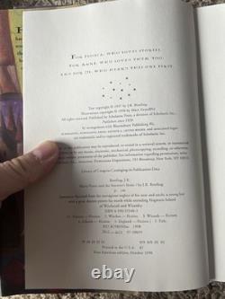 Ensemble complet de livres Harry Potter en reliure rigide, lots 1-7, 6 premières éditions américaines + 1 édition de collection