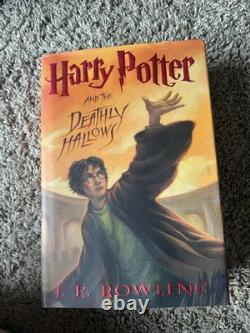 Ensemble complet de livres Harry Potter en reliure rigide, lots 1-7, 6 premières éditions américaines + 1 édition de collection