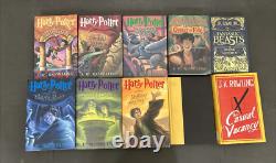 Ensemble complet de livres à couverture rigide Harry Potter 1-7 + L'Enfant Maudit et Les Animaux Fantastiques