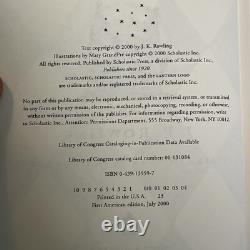 Ensemble complet de livres de Harry Potter en couverture rigide, tomes 1-7 avec quelques reçus et un porte-clé ID.