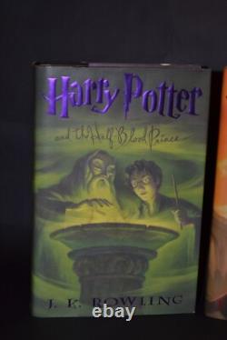 Ensemble complet de livres en couverture rigide Harry Potter 1-7 1ère édition américaine J.K. Rowling