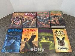 Ensemble complet de livres en couverture rigide Harry Potter 1-7+8 J. K. Rowling 1ère édition américaine