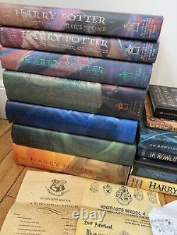 Ensemble complet de livres en couverture rigide de Harry Potter, Volume 5, extras et lettre