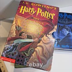 Ensemble complet de livres en format relié Harry Potter 1-7 Première édition américaine Rowling en excellent état