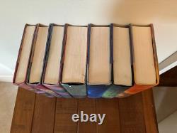 Ensemble complet de livres en reliure rigide Harry Potter 1-7 1ère édition américaine J. K. Rowling