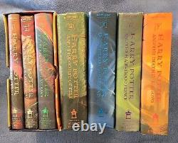 Ensemble complet de livres reliés Harry Potter 1-7 1ère édition erreurs J. K. Rowling