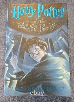 Ensemble complet de livres reliés Harry Potter 1-7 1ère édition erreurs J. K. Rowling