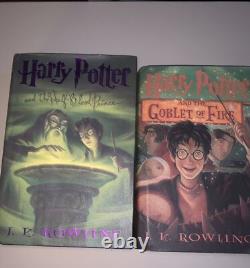 Ensemble complet de livres reliés Harry Potter 1-7 avec jaquettes de protection