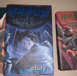 Ensemble complet de livres reliés Harry Potter 1-7 avec jaquettes de protection