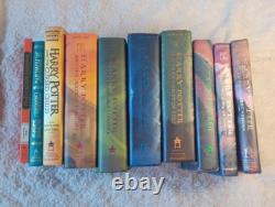 Ensemble complet de livres reliés Harry Potter 10 volumes première édition avec jaquettes