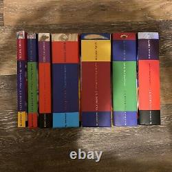 Ensemble complet de livres reliés Harry Potter Bloomsbury, tous les livres de 1 à 7.