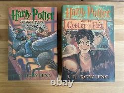 Ensemble complet de livres reliés Harry Potter, livres 1 à 7, première édition (J.K. Rowling)