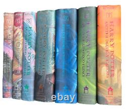 Ensemble complet de livres reliés de Harry Potter 1-7 J. K. Rowling 1ères éditions américaines