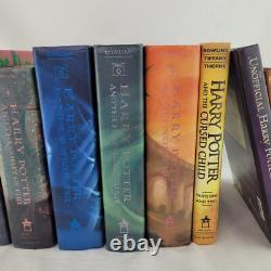 Ensemble complet de livres reliés en première édition américaine de Harry Potter 1-7 avec 4 livres bonus