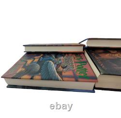 Ensemble complet de livres reliés en première édition américaine de Harry Potter 1-7 avec 4 livres bonus