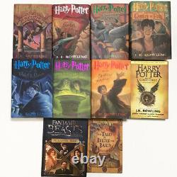 Ensemble complet des livres HARRY POTTER en reliure rigide, 1-7, Enfant maudit, Beedle le Barde, Animaux fantastiques