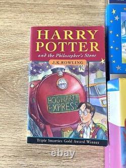 Ensemble complet des livres Harry Potter 1-7 Bloomsbury (4x couverture rigide 3x livre de poche) 1ère édition