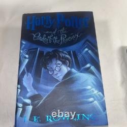 Ensemble complet des livres Harry Potter en couverture rigide, première édition américaine, première impression, volumes 1 à 7 ans