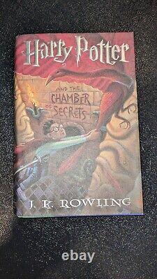 Ensemble complet des livres Harry Potter en reliure rigide, années 1 à 7, première édition américaine.