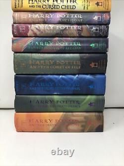 Ensemble complet des livres Harry Potter en reliure rigide, tomes 1 à 7, première édition (J.K. Rowling)