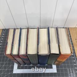 Ensemble complet en reliure rigide Harry Potter 1-7, premières éditions américaines avec jaquettes
