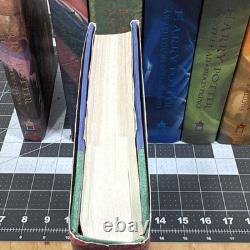 Ensemble complet en reliure rigide Harry Potter 1-7, premières éditions américaines avec jaquettes