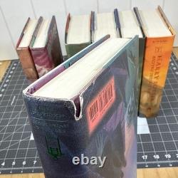 Ensemble complet en reliure rigide Harry Potter 1-7, premières éditions américaines avec jaquettes