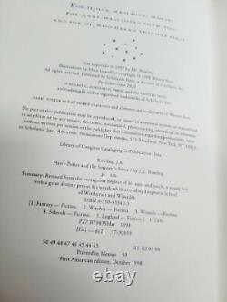 Ensemble complet en reliure rigide de Harry Potter J.K. Rowling, livres 1-7, première édition américaine