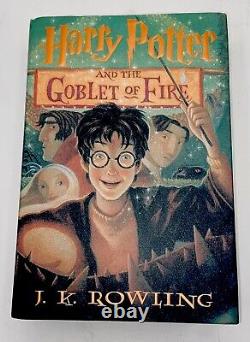 Ensemble de livres Harry Potter 1 à 7 de JK Rowling, reliés avec jaquettes, premières éditions