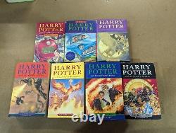 Ensemble de livres Harry Potter Bloomsbury 3 PB & 4 HC UK Complet 1-7