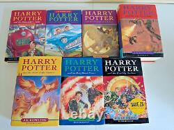 Ensemble de livres Harry Potter Bloomsbury TOUT EN RELIÉ UK Première édition complète 1-7