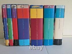 Ensemble de livres Harry Potter Bloomsbury TOUT EN RELIÉ UK Première édition complète 1-7