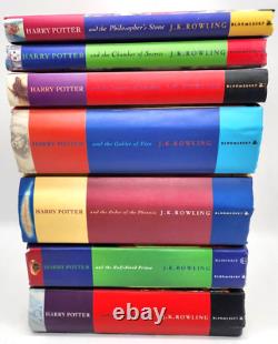 Ensemble de livres Harry Potter Bloomsbury TOUT EN RELIEF Première édition au Royaume-Uni Complet 1-7 TB