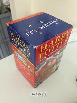 Ensemble de livres Harry Potter Bloomsbury TOUT EN RELIÉS Première édition britannique complète 1-7