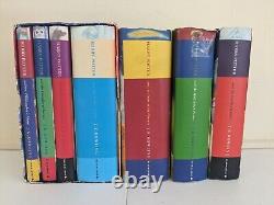 Ensemble de livres Harry Potter Bloomsbury TOUT EN RELIURE UK Première édition complète 1-7